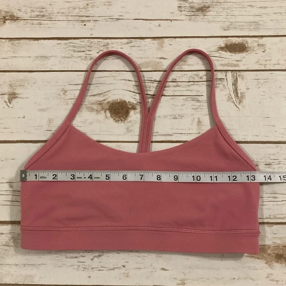 Lululemon Flow Y Adjustable Bra *Light Support, A–C Cups Pink Blossom Size 8